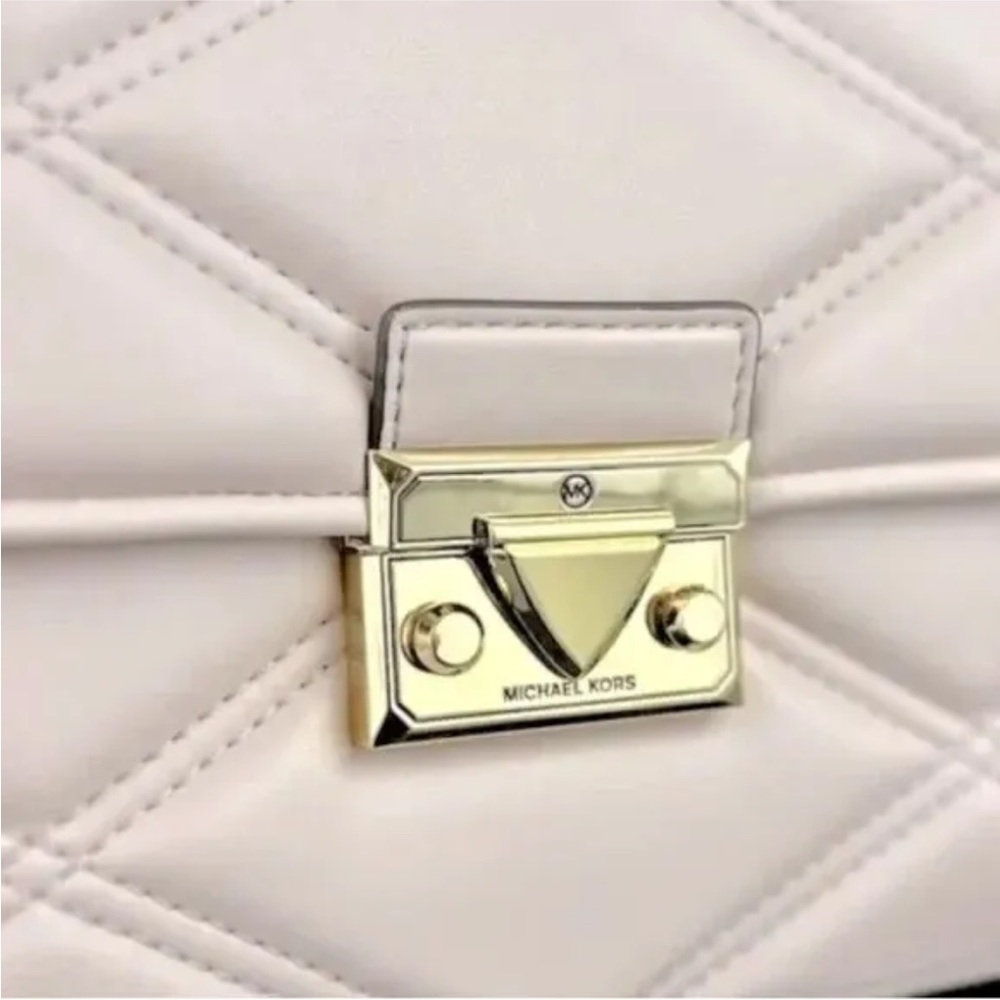 MICHAEL KORS SERENA MEDIUM FLAP CONVERTIBLE CROSSBODY SHOULDER BAG PURSE $628 - Picture 7 of 8